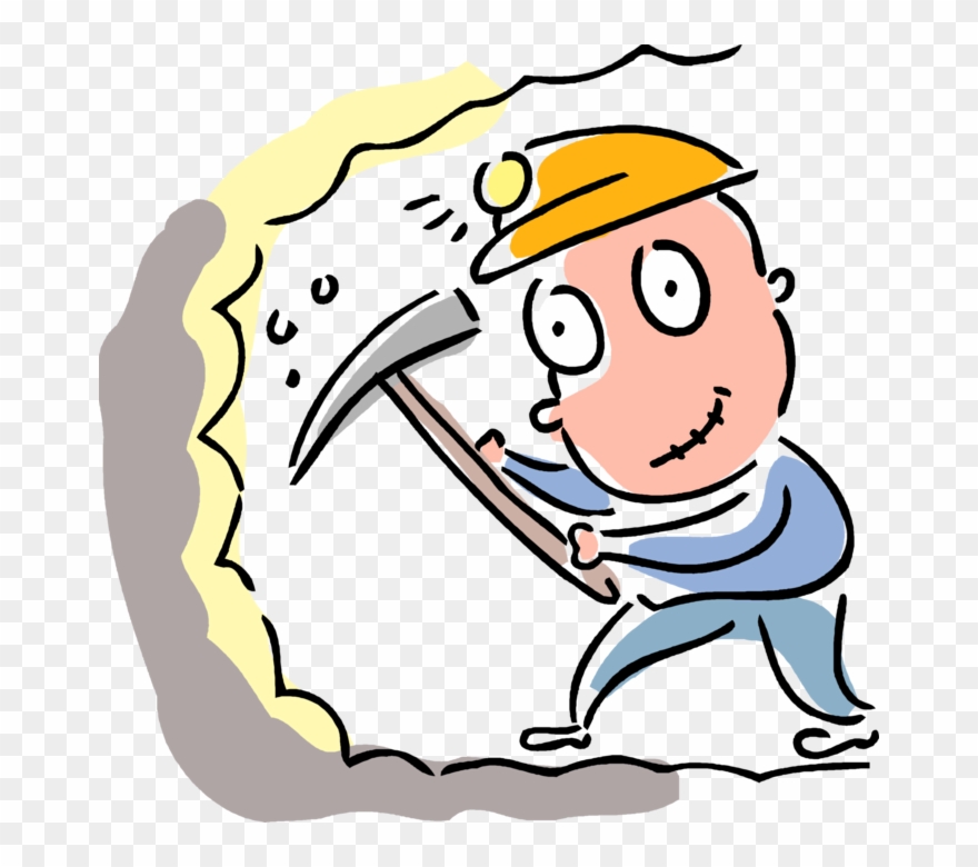 Free Coal Miner With Pickaxe Vector Image Illustration - Mining Clipart