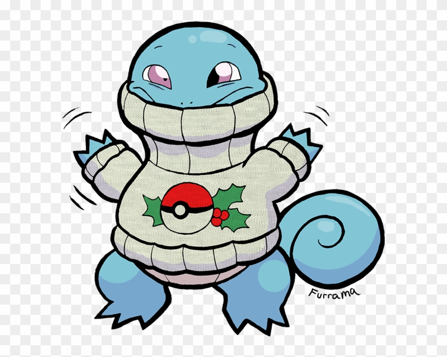 Cute Christmas Squirtle - Squirtle Christmas Clipart