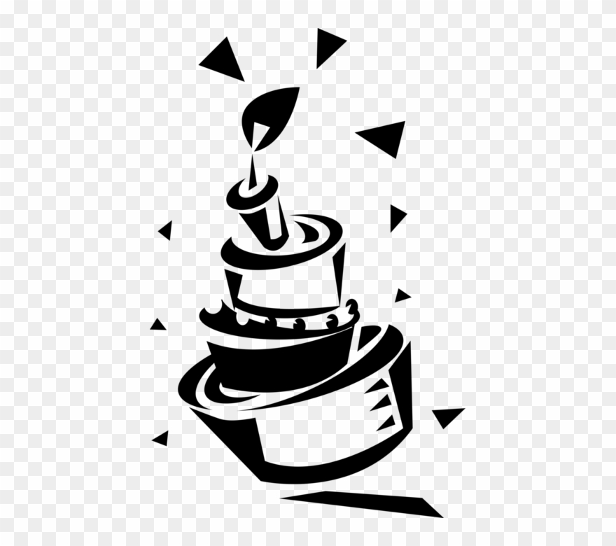 Vector Illustration Of First Birthday Cake Slice With - Vetor Bolo De Aniversário Png Clipart