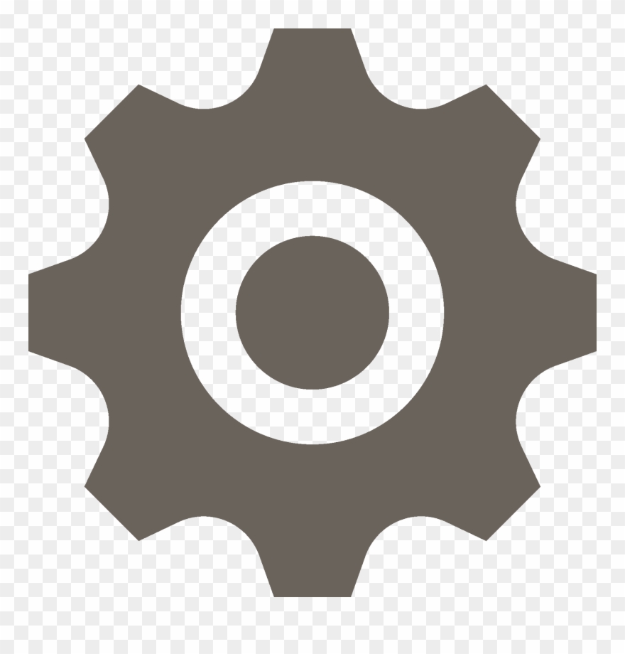 Gear Png Simple Free Icons And Backgrounds - Gear Flat Design Png Clipart