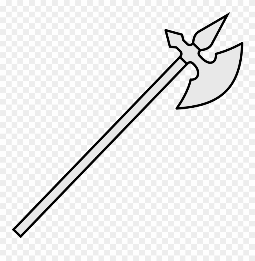 Coa Illustration Elements Arms Pole-ax - Coat Of Arms Axe Clipart