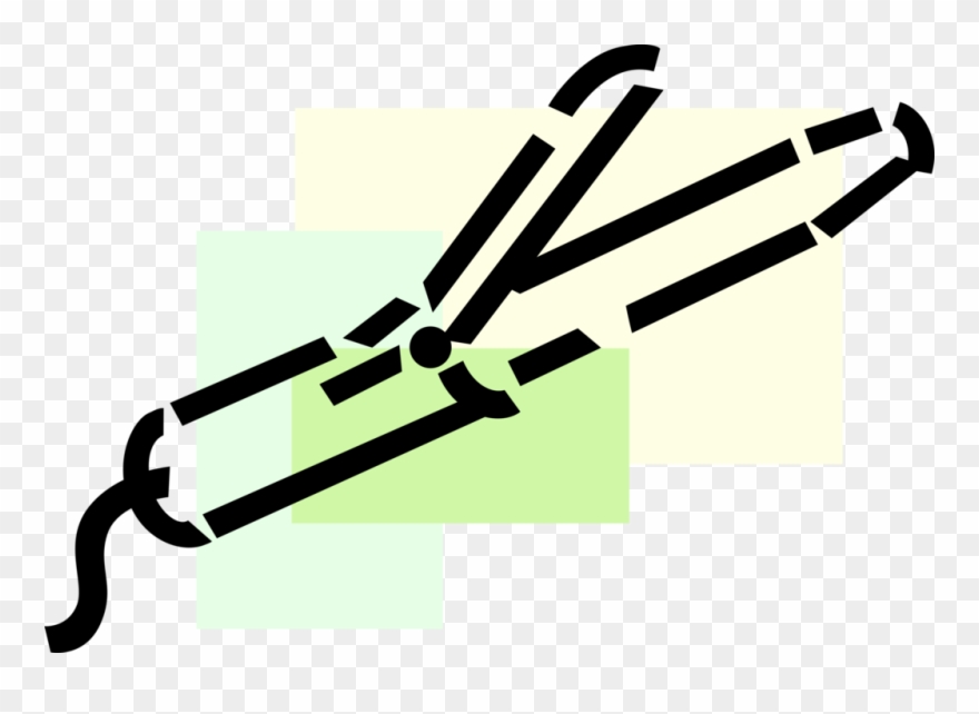 Vector Illustration Of Electric Hair Iron Or Curling Clipart