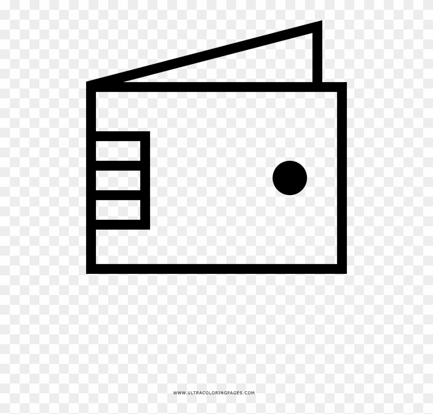 Wallet Coloring Page - Wallet Clipart