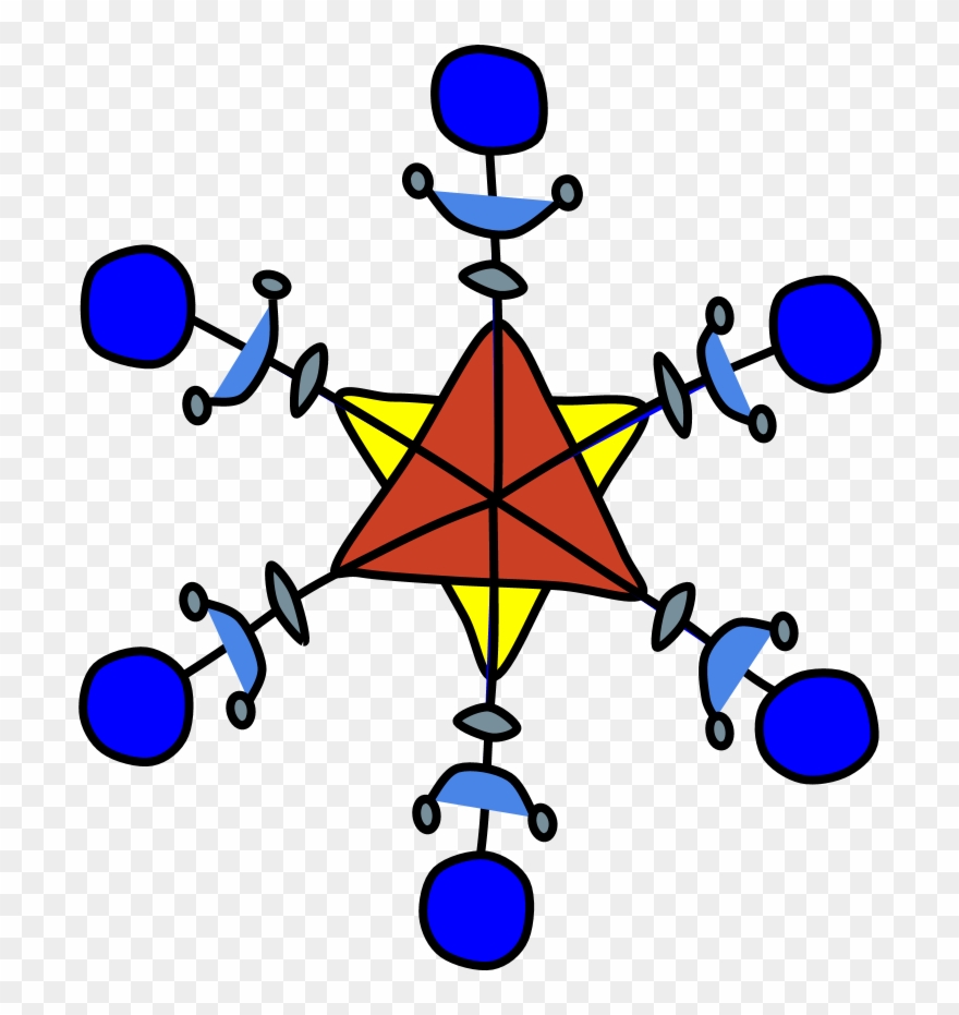 Star Of David Snowflake, Multicolor - Snowflake Clipart