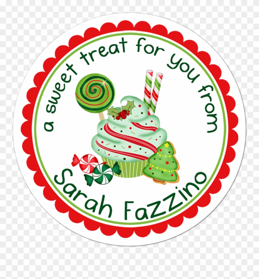 Holiday Sweets Personalized Sticker Christmas Stickers Clipart