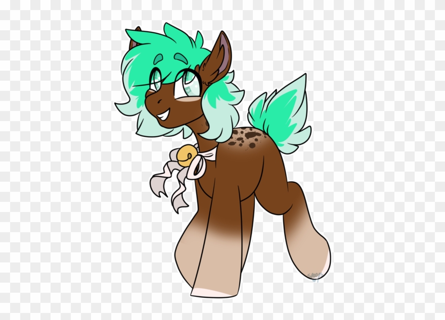 Spoopygander, Bell, Colt, Commission, Cute, Deer, Deer - Cartoon Clipart