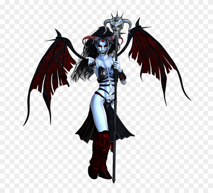 Female Demon Transparent Background Clipart