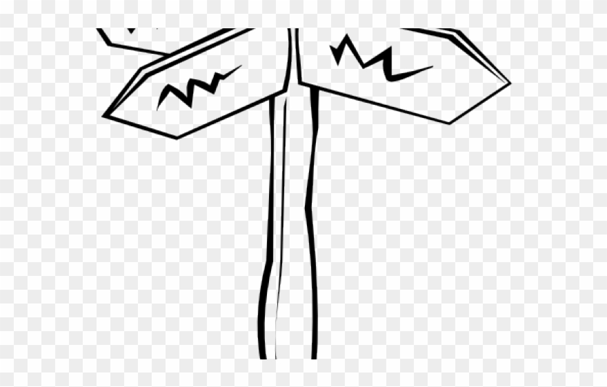 Direct Cliparts - Cross Roads Sign - Png Download