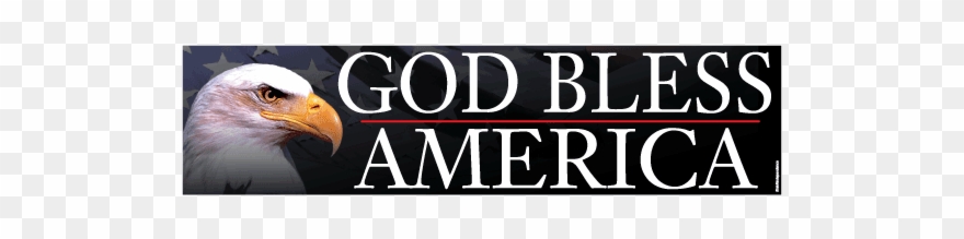 God Bless America Eagle And Flag Decal 12 X 3 Inch - Inch Clipart