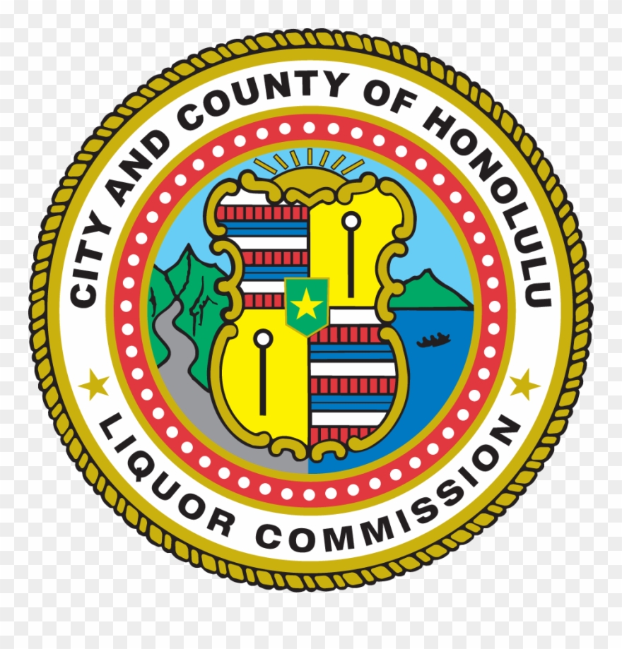 Liq Seal 4c - Honolulu Hawaii State Flag Clipart