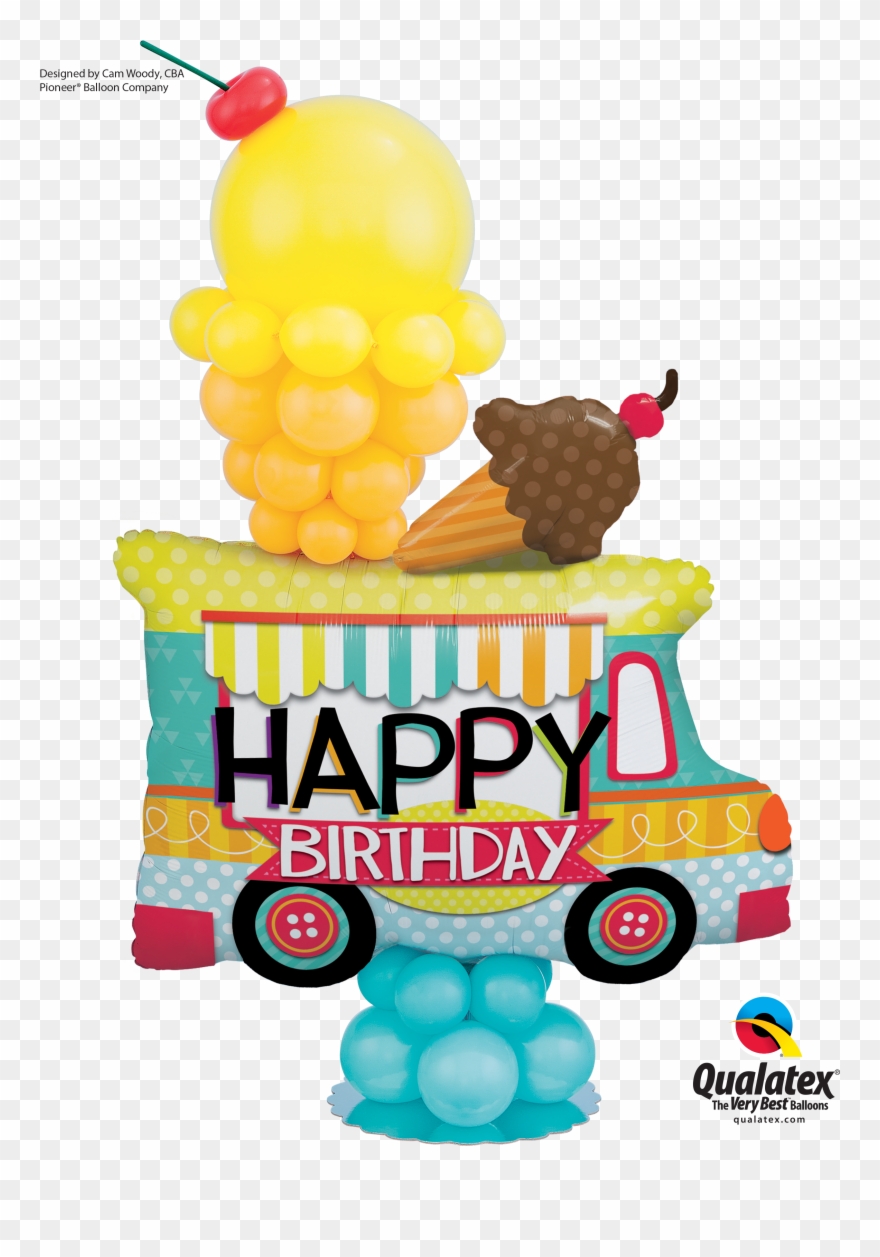 Let's Celebrate On Your Special Day With Balloon Around - Happy Birthday Ice Cream Meme Clipart