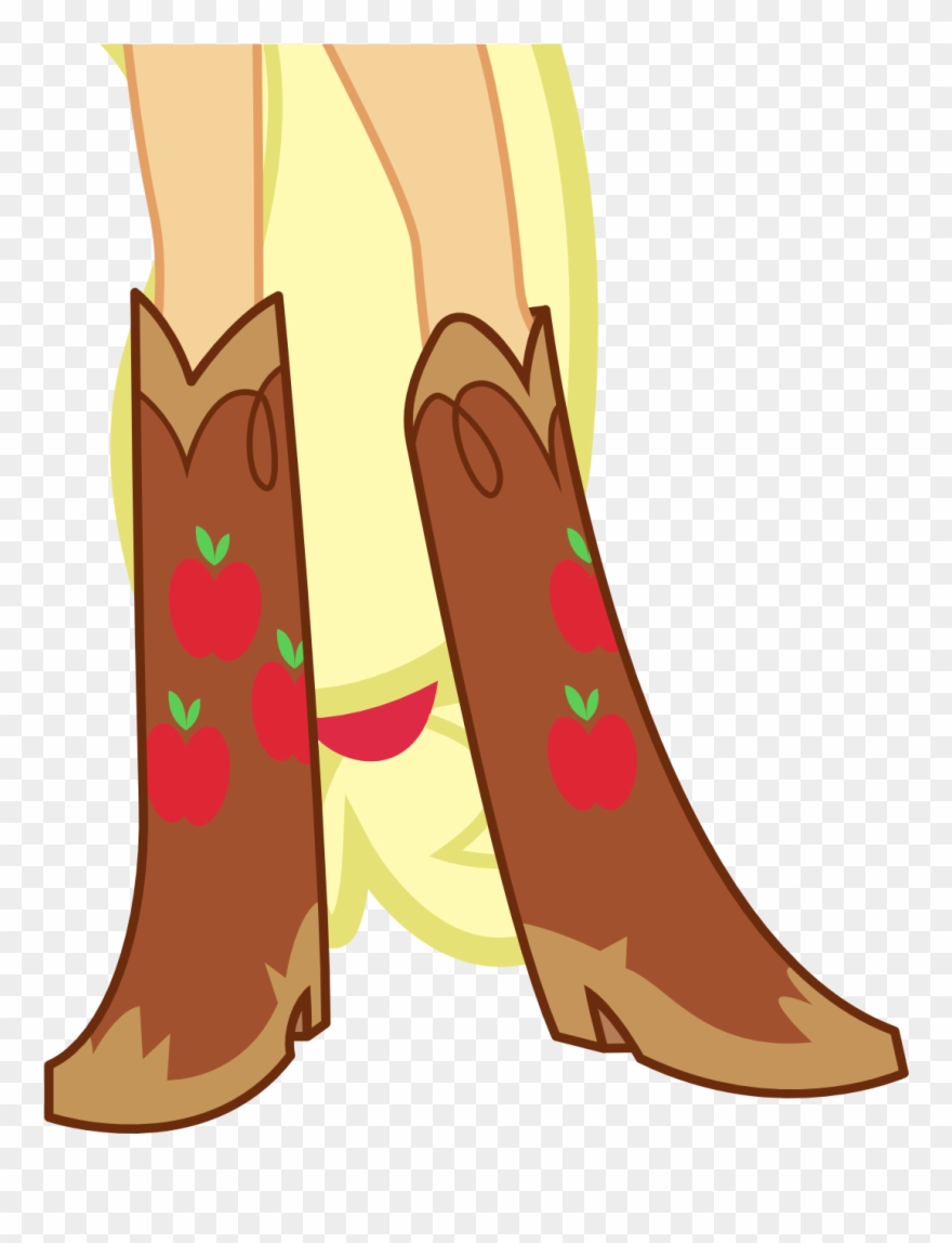 Boots Clipart Girl Boot - Applejack Boots - Png Download