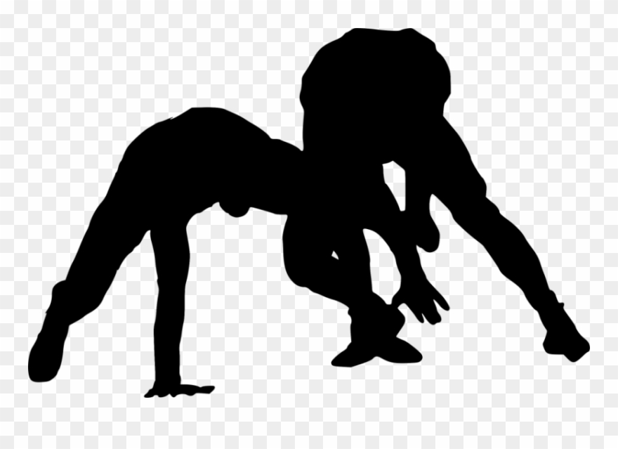 Free Png Sport Wrestling Silhouette Png Images Transparent - Portable Network Graphics Clipart
