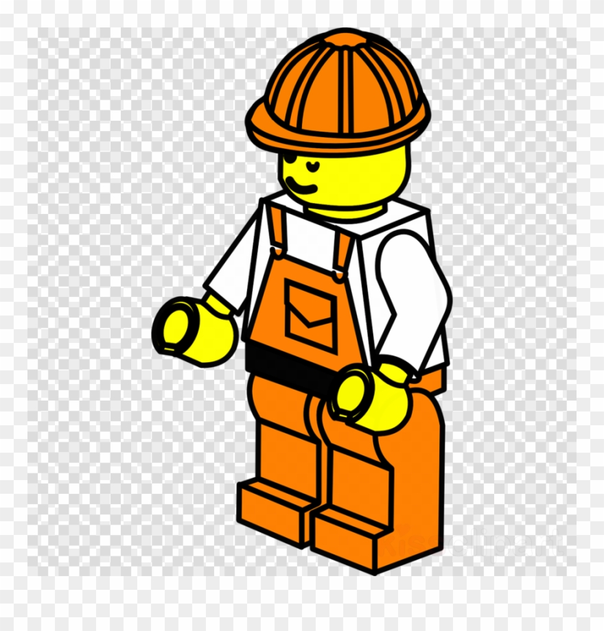Lego Construction Clip Art Clipart Lego Minifigure - Lego Man Construction Worker - Png Download