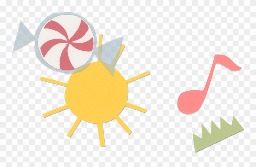 Scanned Cut Paper Objects Used In The Poster Clipart