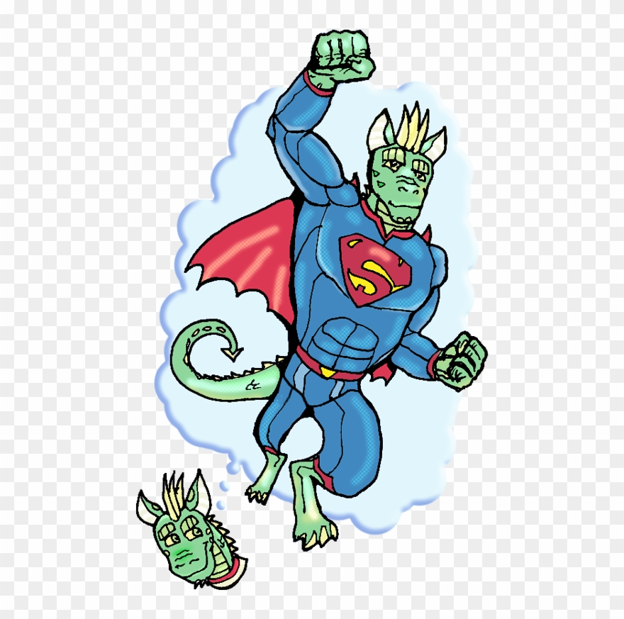 Art Of Max The Dragon Imagining His Super Hero Alter-ego - Imagination Clipart