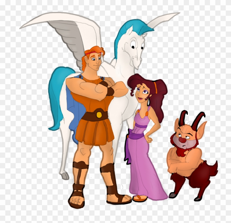 Hercules - Hercules Png - Meg Hercules And Pegasus Clipart
