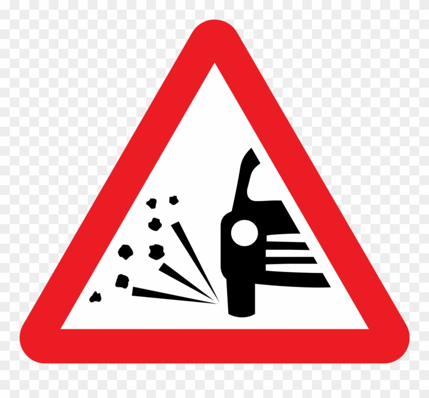 Loose Gravel Road Sign Clipart