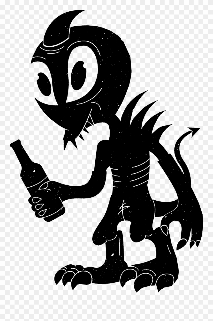 Los Dos Chupacabras - Illustration Clipart