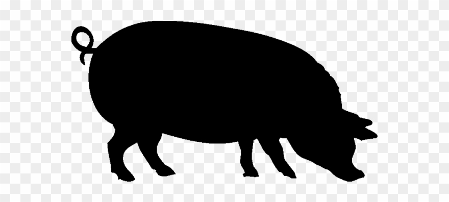 Cochon7 - Pig Silhouette Clipart