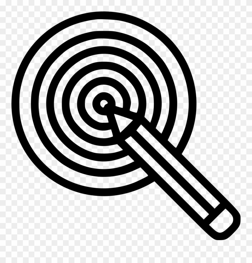 Pencil Dart Board Idea Goal Target Bullseye Comments - Target Pencil Png Clipart
