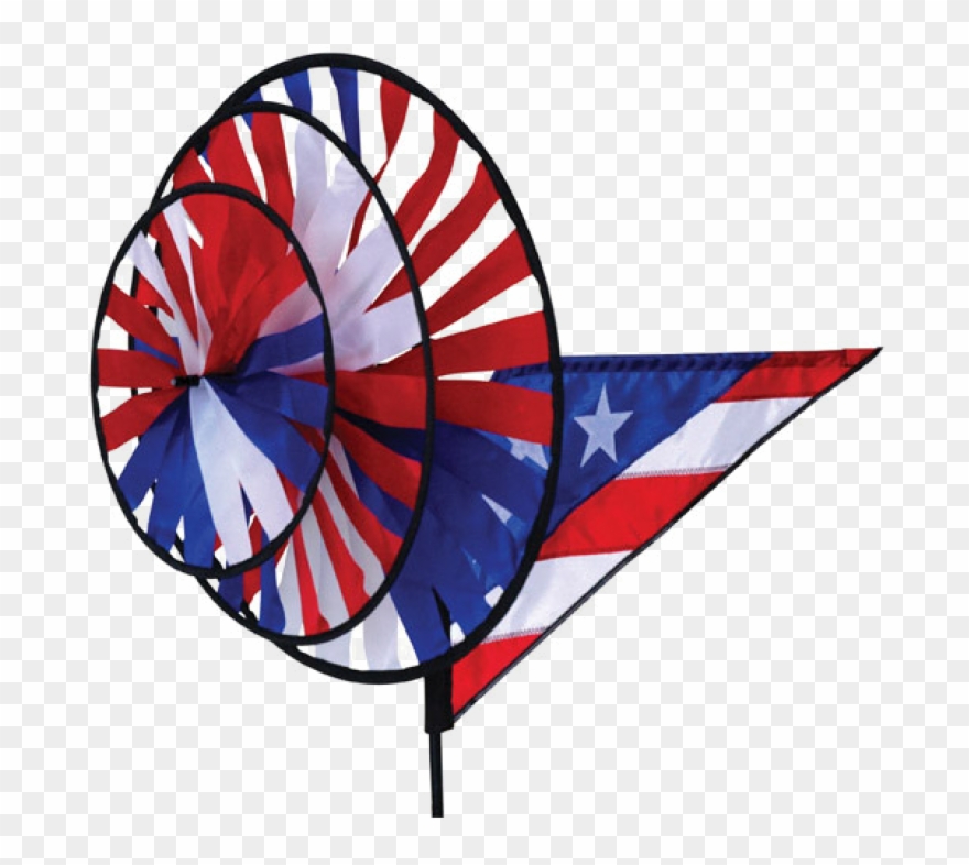 Triple Spinner - Patriotic - Wind Wheels & Spinners Clipart