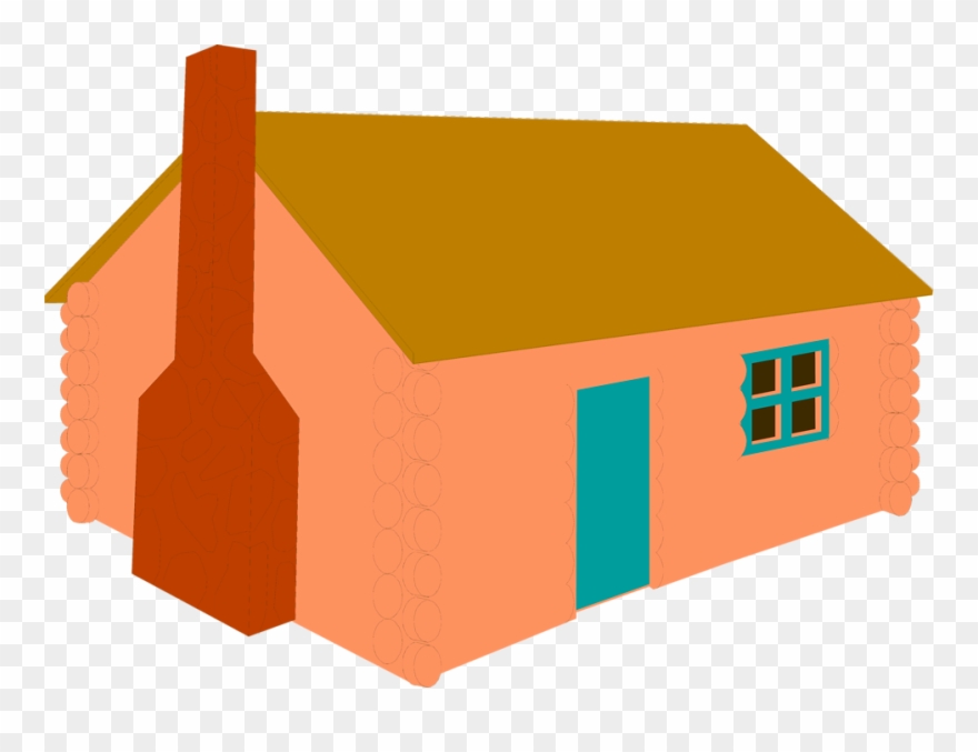 Landscape Clipart Cabin By Lake - Clip Art - Png Download