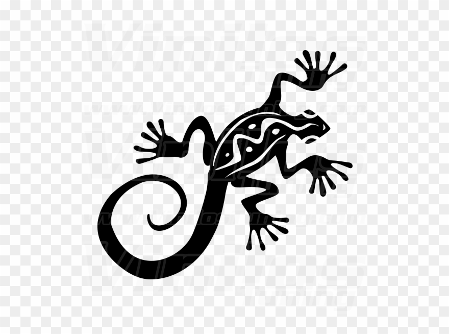 Lizard - Car Stickers Five Fingered Lizard Sticker Clipart