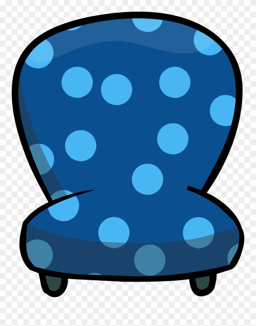 Clipart Library Stock Dot Clipart Dark Blue - Club Penguin Blue Furniture - Png Download