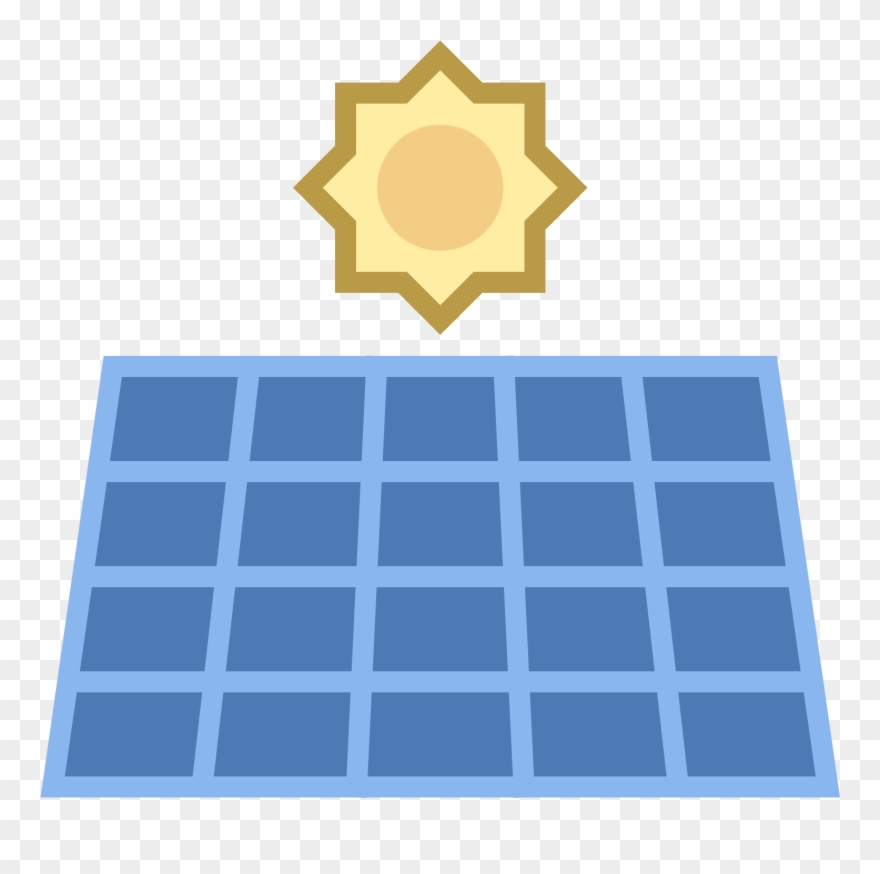 A Titled Square Is Based Upon A Stand - Cartoon Solar Panels Png Clipart