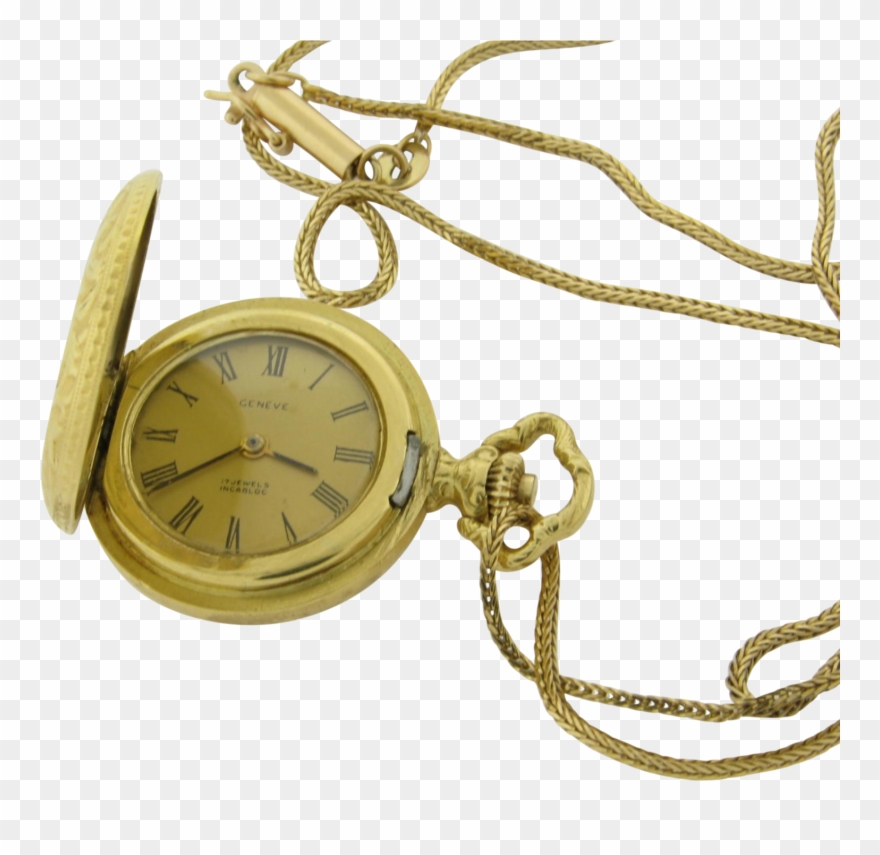 18k Gold Antique Ladies Hunting Case Watch & Antique - Gold Clipart