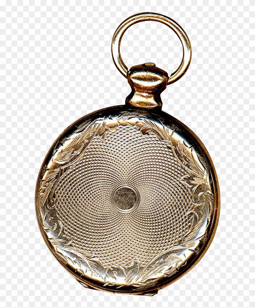 Daguerreotype Watch-form Locket Of 9k Gold Clipart
