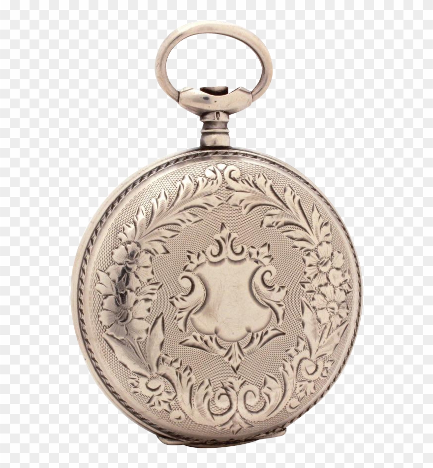 Antique Mathey Jacot Locle 875 Silver Swiss Pocket - Mathey Jacot Locle Pocket Watch Case Swiss Watch Case Clipart