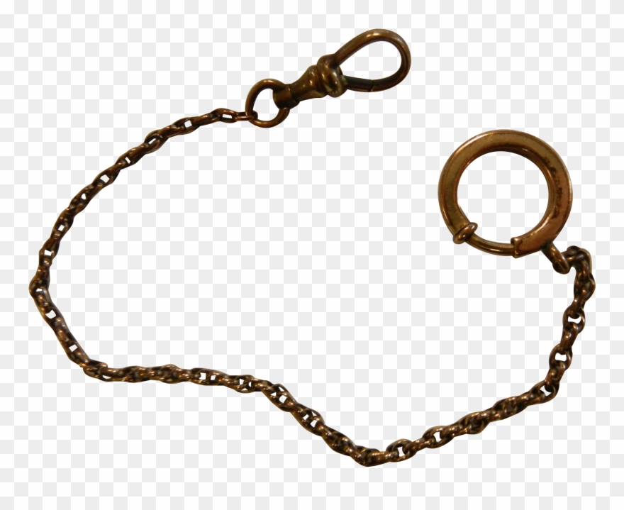 Vintage Gold Filled Watch Fob Chain From Henriettas - Chain Clipart