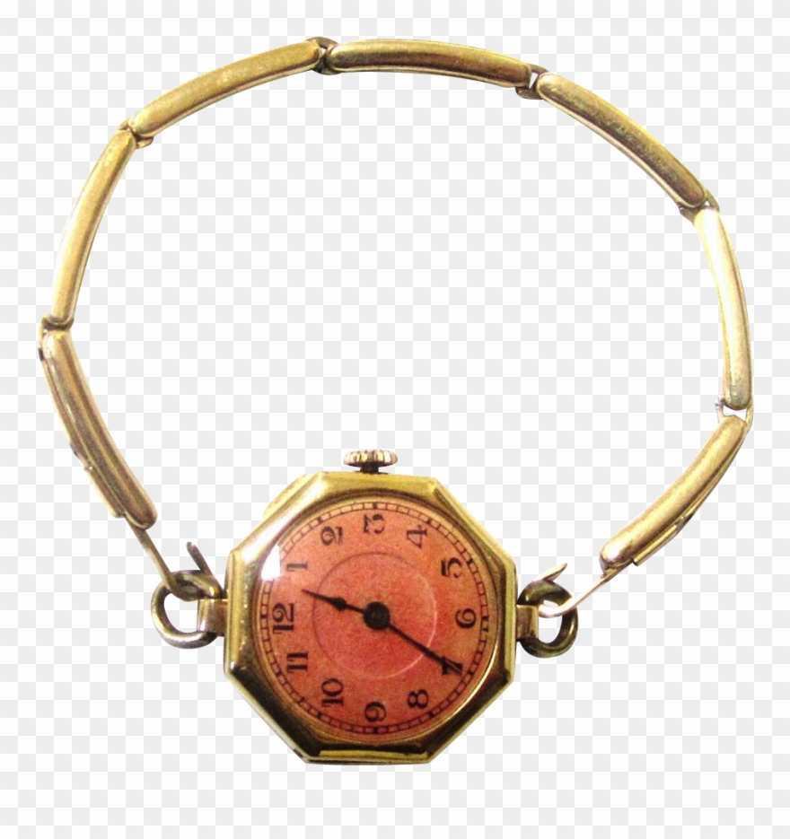 Exquisite Boxed Gold Band & Wristlet Watch With Cranberry - Waterproof Wristlet Watch Clipart