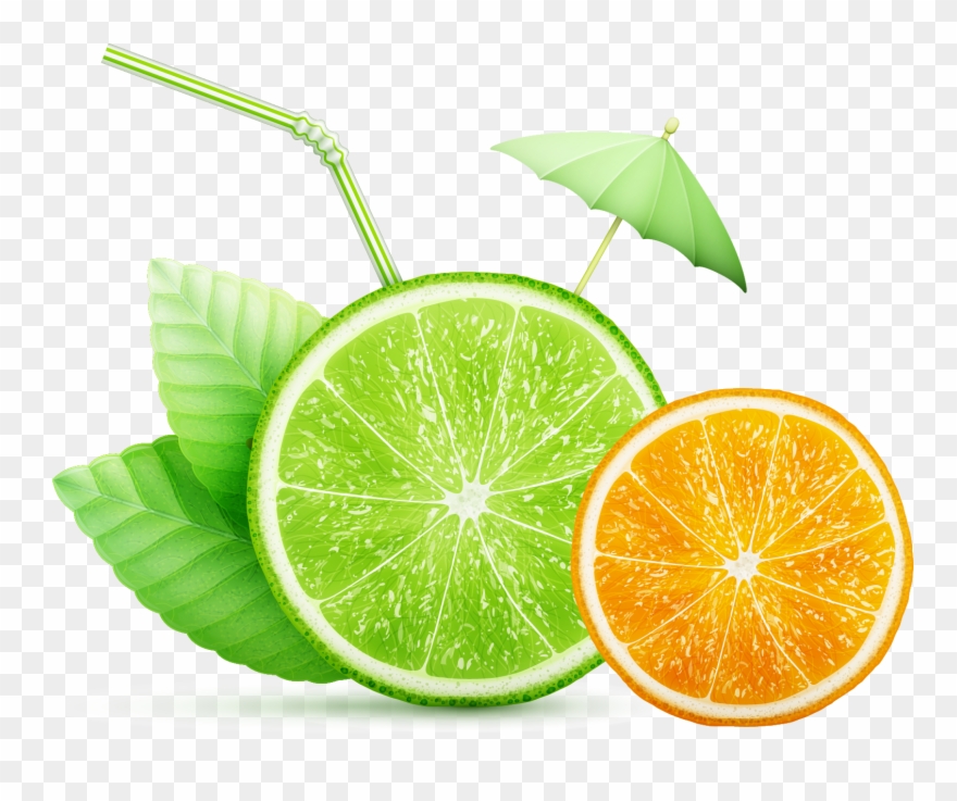 Jpg Freeuse Download Orange Juice Fruits And Leafy - Green Orange Juice Png Clipart