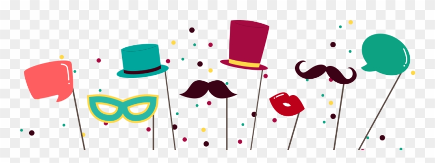 1 Hour Rental - Transparent Photo Booth Props Clipart