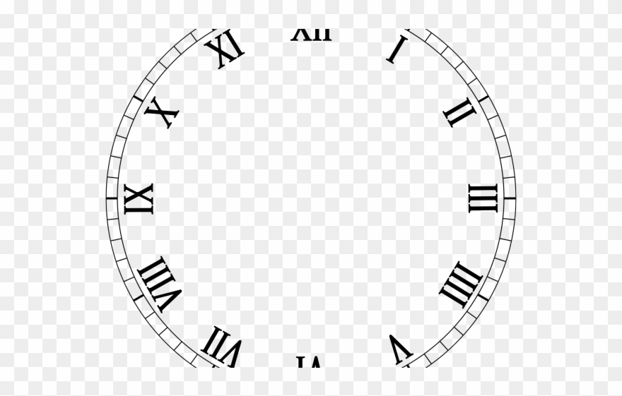 Blank Clock Clipart - Digital Watch Face Template - Png Download