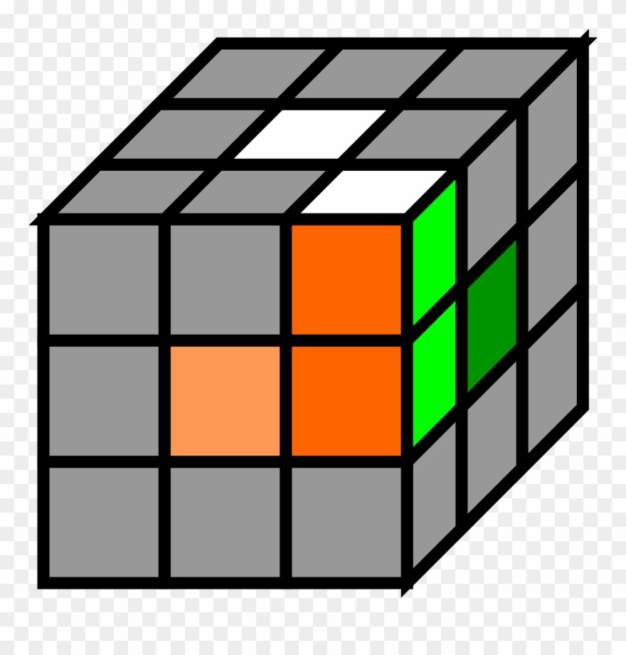 Open - Rubiks Cube Clipart