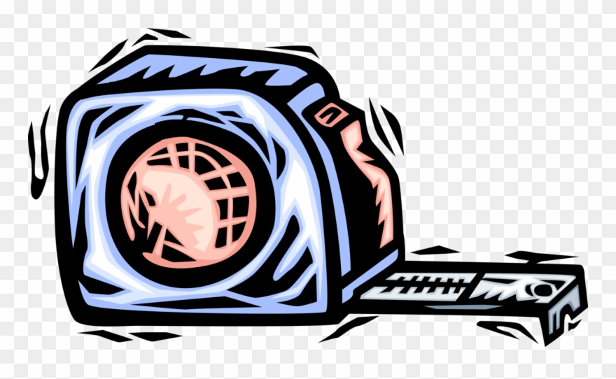 Vector Illustration Of Tape Measure Or Measuring Tape - Measurement Clipart