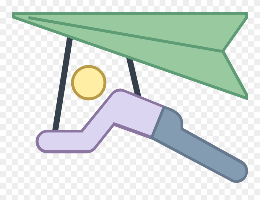 This Image Shows A Hang-glider With A Human Outline - Portable Network Graphics Clipart