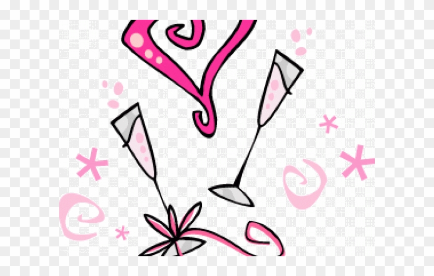 Heart Clipart Wine - Valentine Heart And Glasses Tile Coaster - Png Download