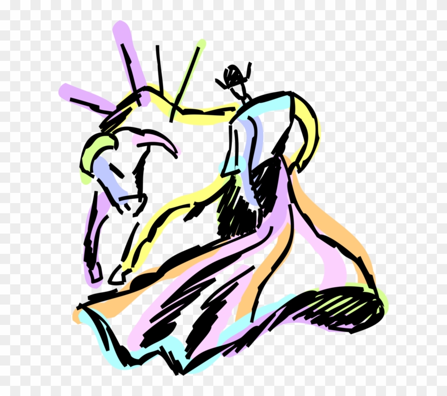 Vector Illustration Of Spanish Matador Toreador Bullfighter Clipart