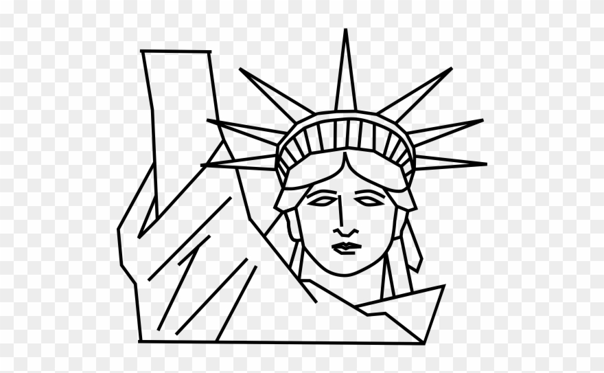 Statue Of Liberty Rubber Stamp - Statue Of Liberty National Monument Clipart