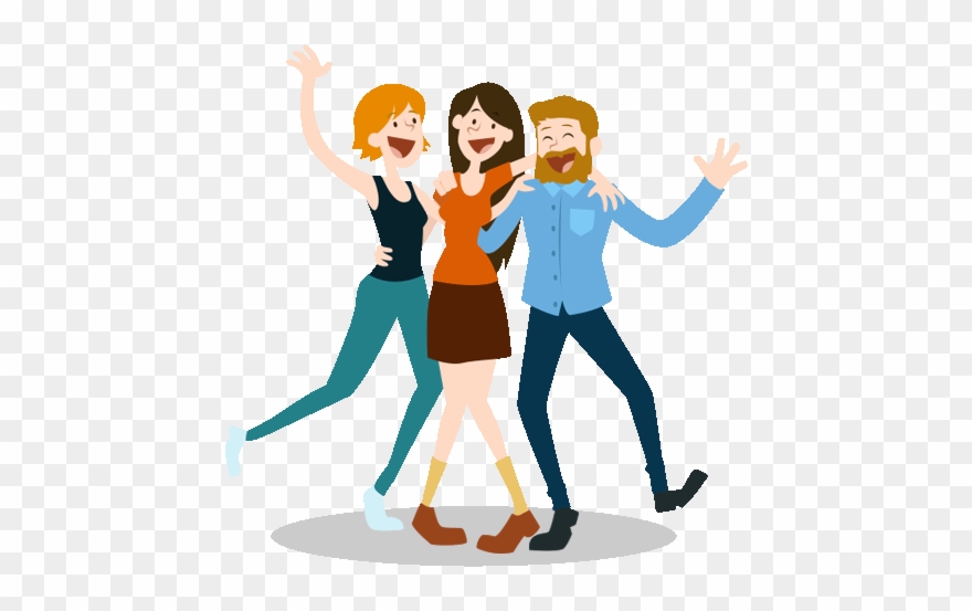 Next - Happy People Cartoon Transparent Clipart