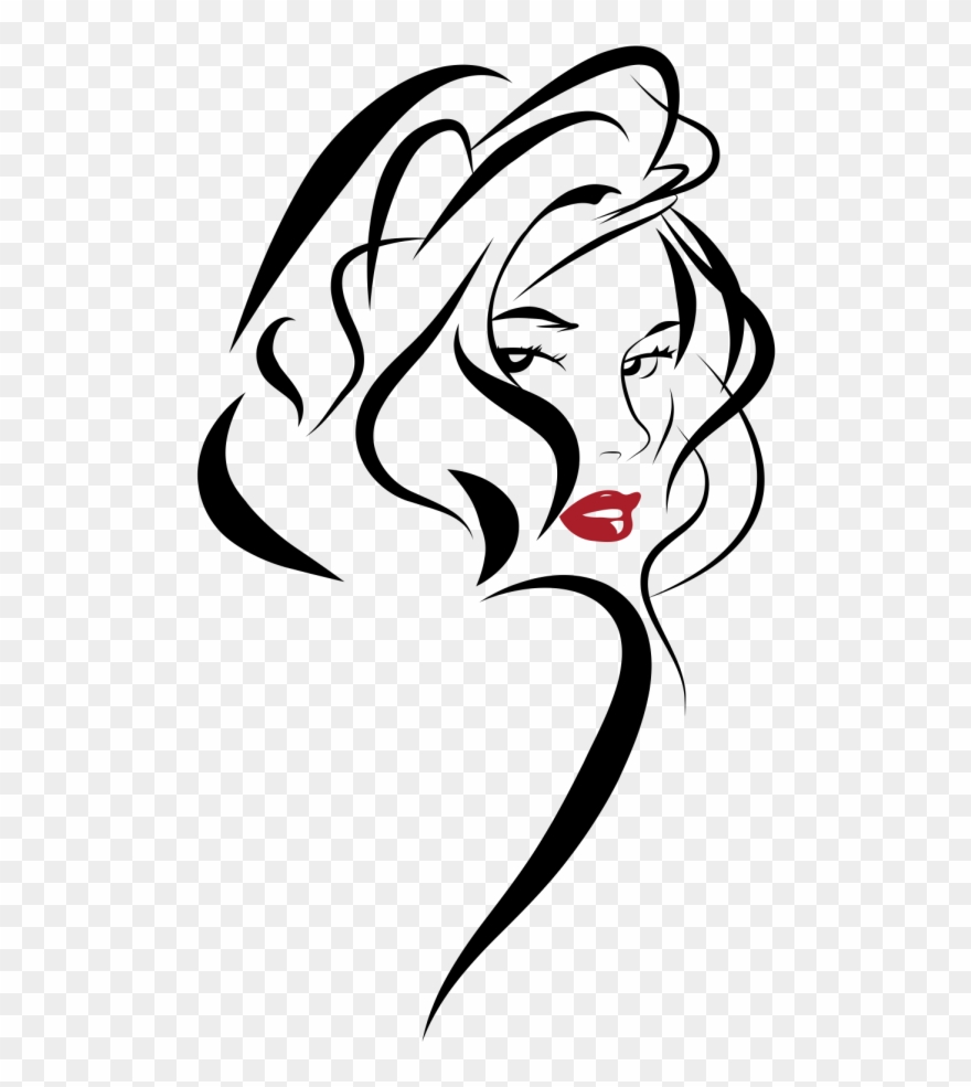 Acrylic Art, Beauty Shop, String Art, Figure Drawing, - Flower Women Curtains Clipart