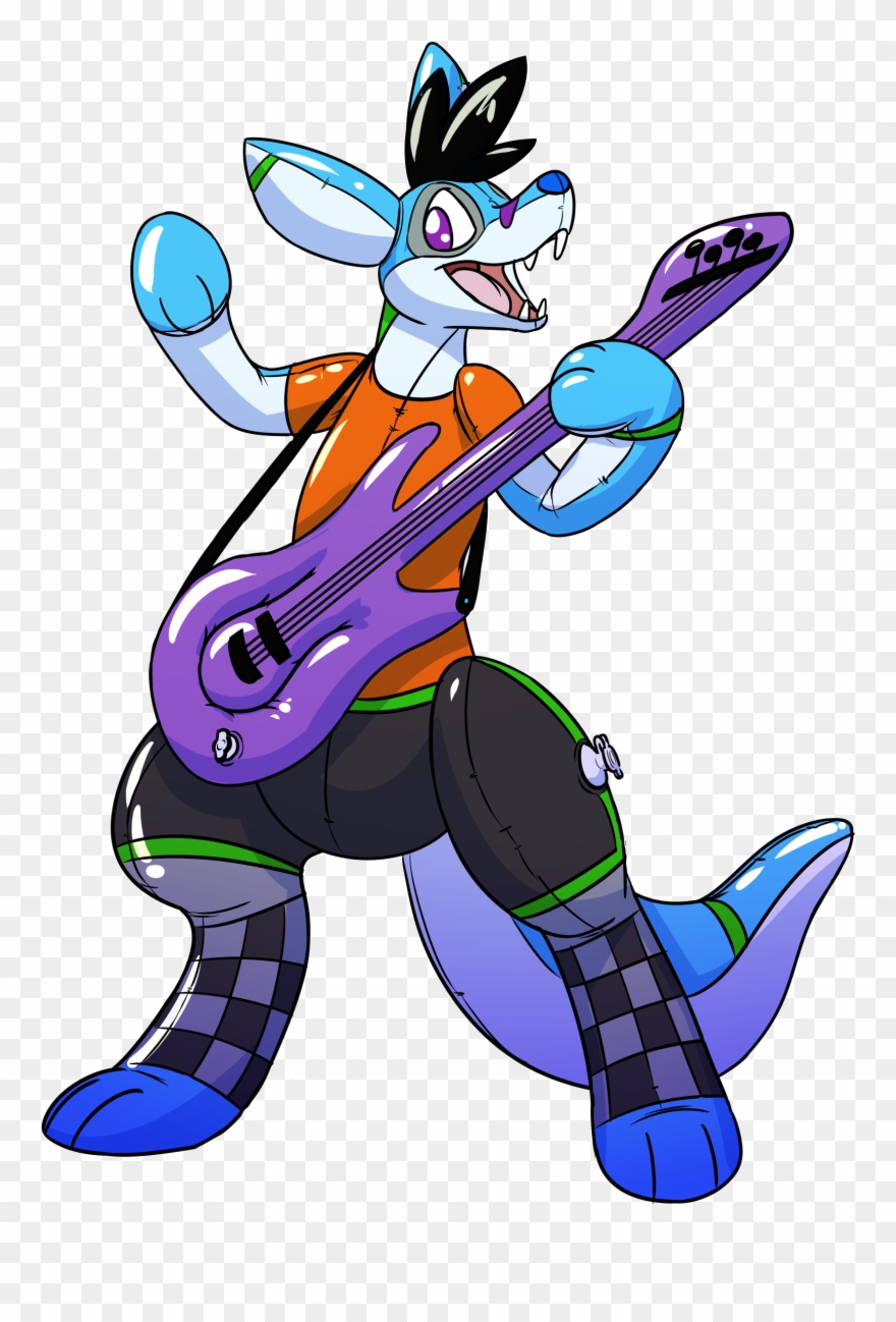[978] Let's Pretend He Has Fingers And The Guitar Has - Cartoon Clipart