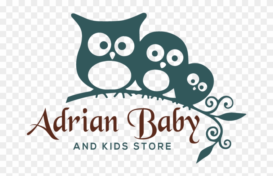 Adrian Baby And Kids Store - Funny Family Of Owls Wall Art Sticker Decal, Black, Clipart