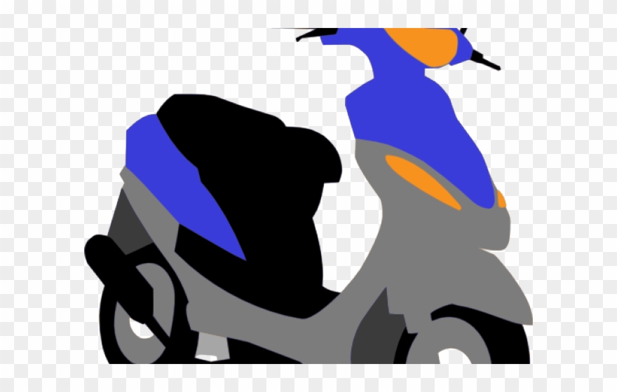Scooter Clipart - Motorcycle Moped Clip Art - Png Download