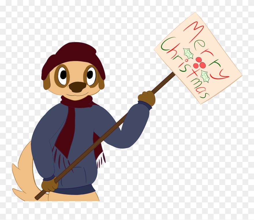 Bruno Wishes You All Merry Christmas - Cartoon Clipart